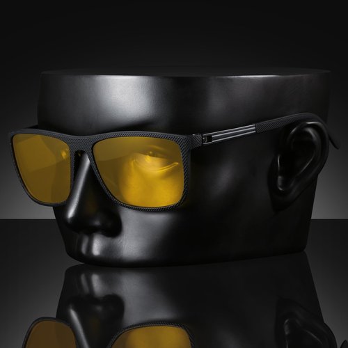 4pcs Night Vision Driving Polarized Glasses for Men HD Yellow Lens Night Anti Glare Goggles Lightweight Eyeglasses Frame