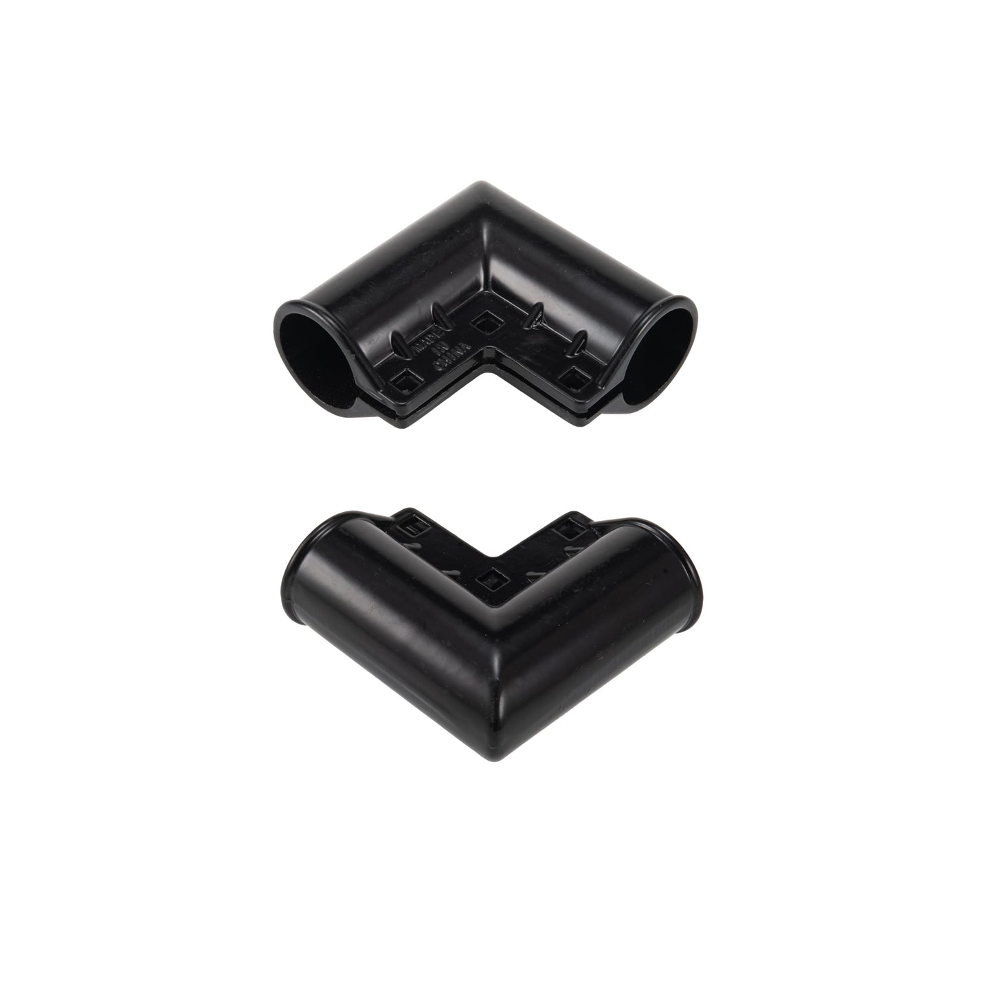 Dailydanny Chain Link Fence Gate Corner 1 3/8" x 1 3/8" Aluminum Gate Corner Gate Elbow, 4 Pack (Black)