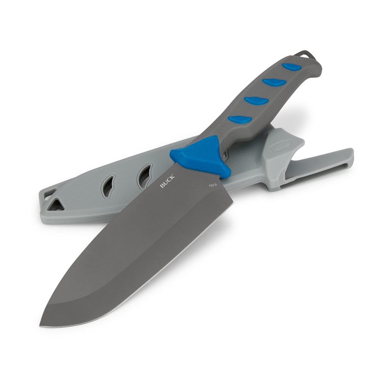 Buck Knives 150 Hookset Saltwater Fishing Cleaver Knife with Titanium-Coated Steel Blade for Superior Corrosion Resistance, 6" Fixed Blade