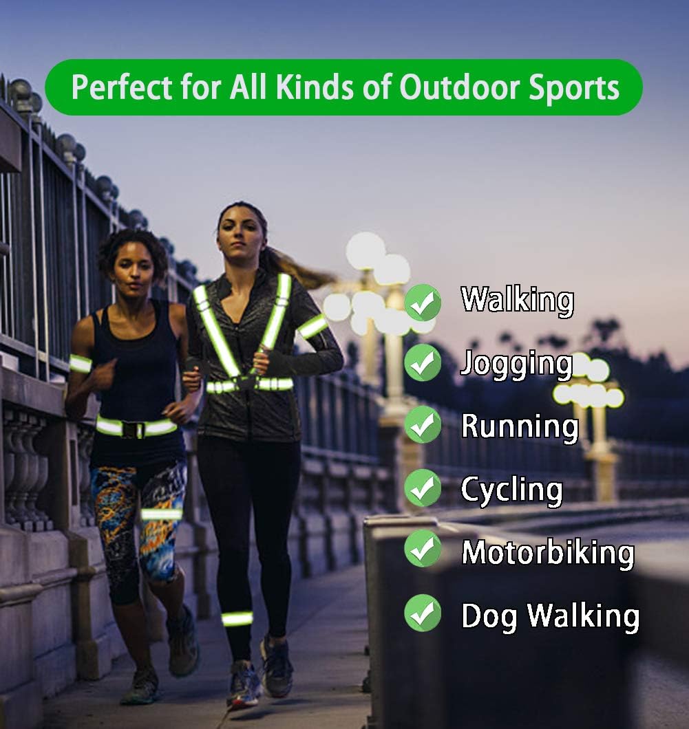Skiennix Reflective Vest - Adjustable High Visibility Safety Gear | Ultralight & Comfy for Running, Cycling, Walking