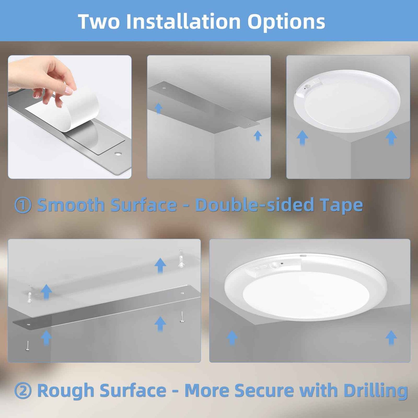 Rechargeable Motion Sensor Closet Light with Remote - Motion Sensor Light Battery Powered, 400LM Wireless Closet Lights Motion Sensored for Closets Shower Bathroom Hallway Pantry,3000K-6500K