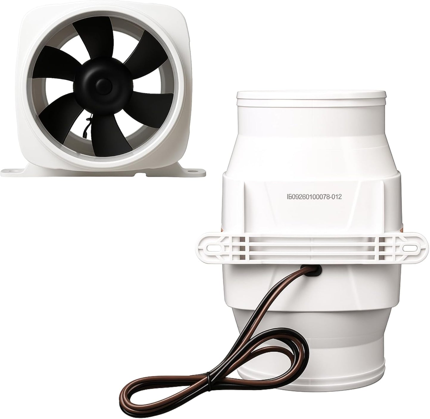 SEAFLO Marine Bilge Air Blowers - Ultra-Quiet 12V, 130-270 CFM | 3 or 4 Inch for Yacht & Sailboat - 4-Year Warranty