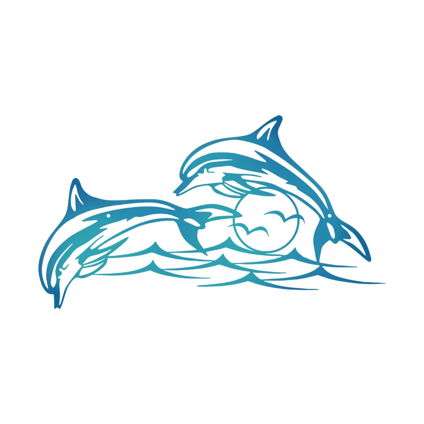 Resama Dolphin Metal Wall Decor – Nautical Wall Sculpture for Bathroom and Home – Durable Marine Animal Art, Ocean Fish Wall Hanging, Dolphin Wall Art, Coastal Decor & Unique Gift Idea (Blue)