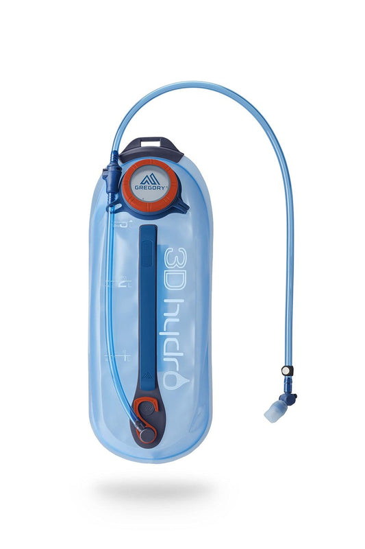 Gregory 3D Hydro 3L Day Hiking/Backpacking Hydration Water Reservoir/Bladder, Ocean/Orange