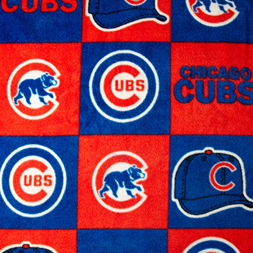 Chicago Cubs Fleece Fabric by the Yard - 60" Wide, Anti-Pill
