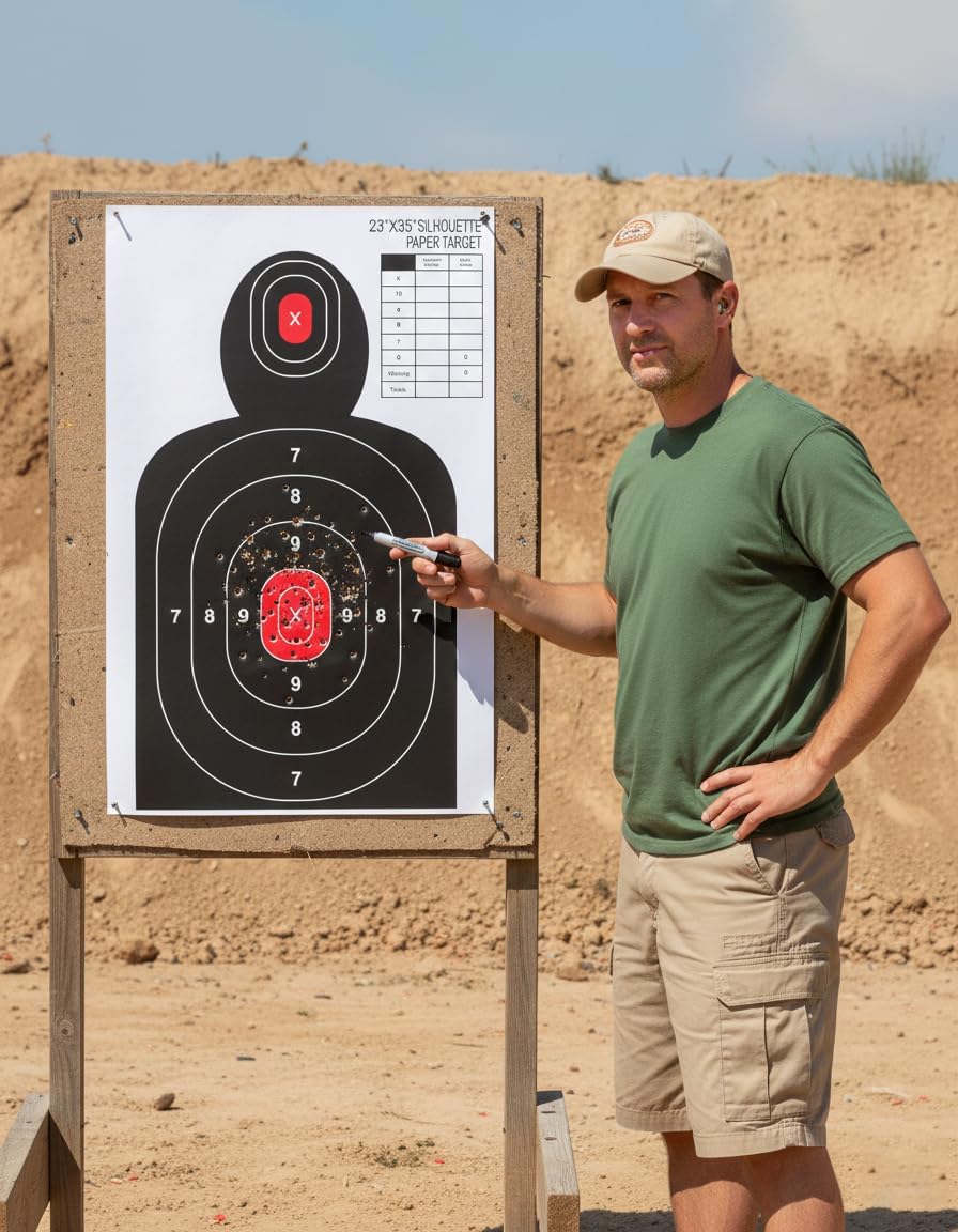 Paper Silhouette Shooting Targets by [Brand Name] - 23x35 Inch for Indoor/Outdoor Use | Ideal for Handguns, Rifles & Airguns