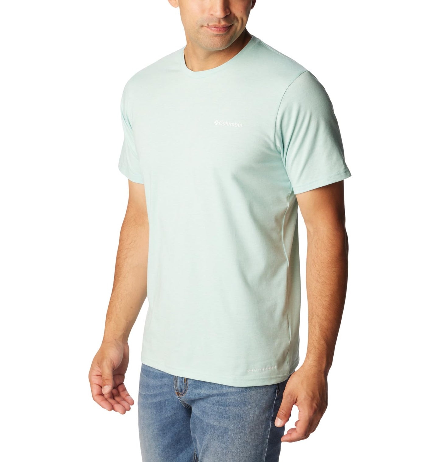 Columbia Men's Sun Trek Short Sleeve Tee, Spray Heather, Medium