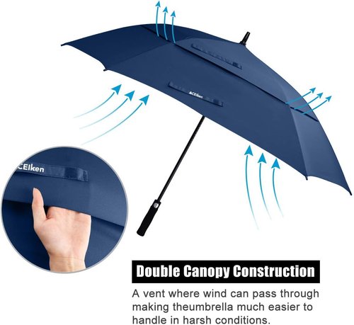 ACEIken Golf Umbrella - Extra Large 58/62/68 Inch Automatic Open | Windproof & Waterproof Double Canopy
