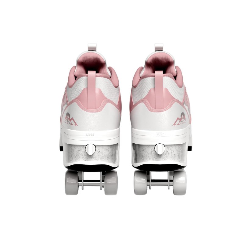 Roller Skate Shoes for Women Men, Double-Row Deform Quad Roller Skates, Automatic Walking Shoes Detachable Roller Skate for Girls Boys, Outdoor Skate Shoes for Beginners