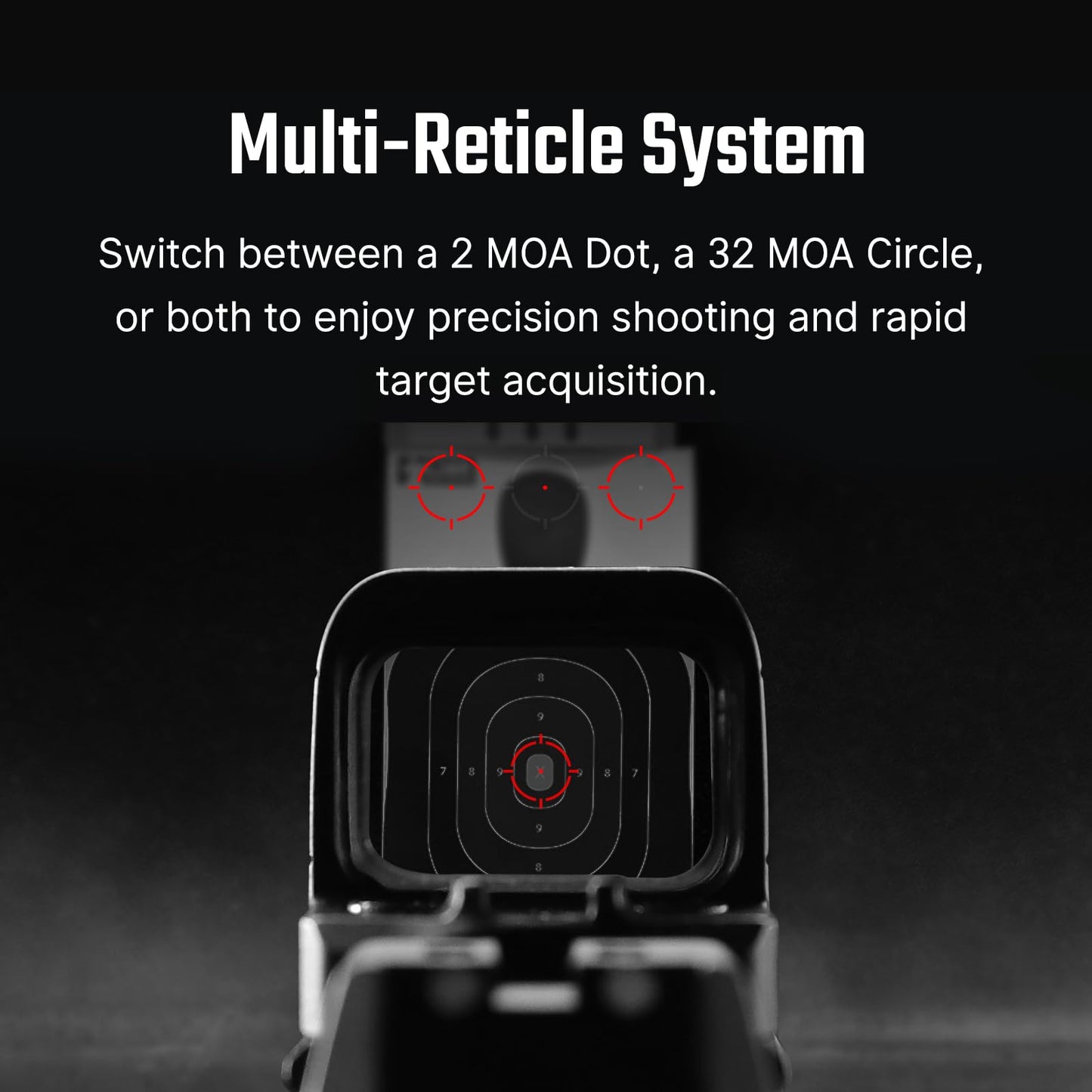 OSIGHT SE Enclosed RMSc Red Dot Sight, 2 MOA Dot & 32 MOA Circle