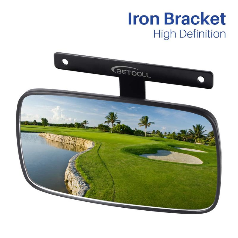 BETOOLL Golf Cart Wide Panoramic Rear View Mirror for Ez Go, Club Car, Yamaha
