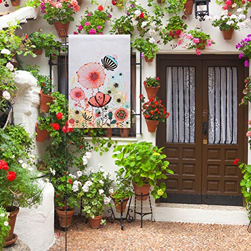 KUUQA 6-Pack Double Sided Garden Flags 11.6 x 17.5 Inch White DIY Yard Decor