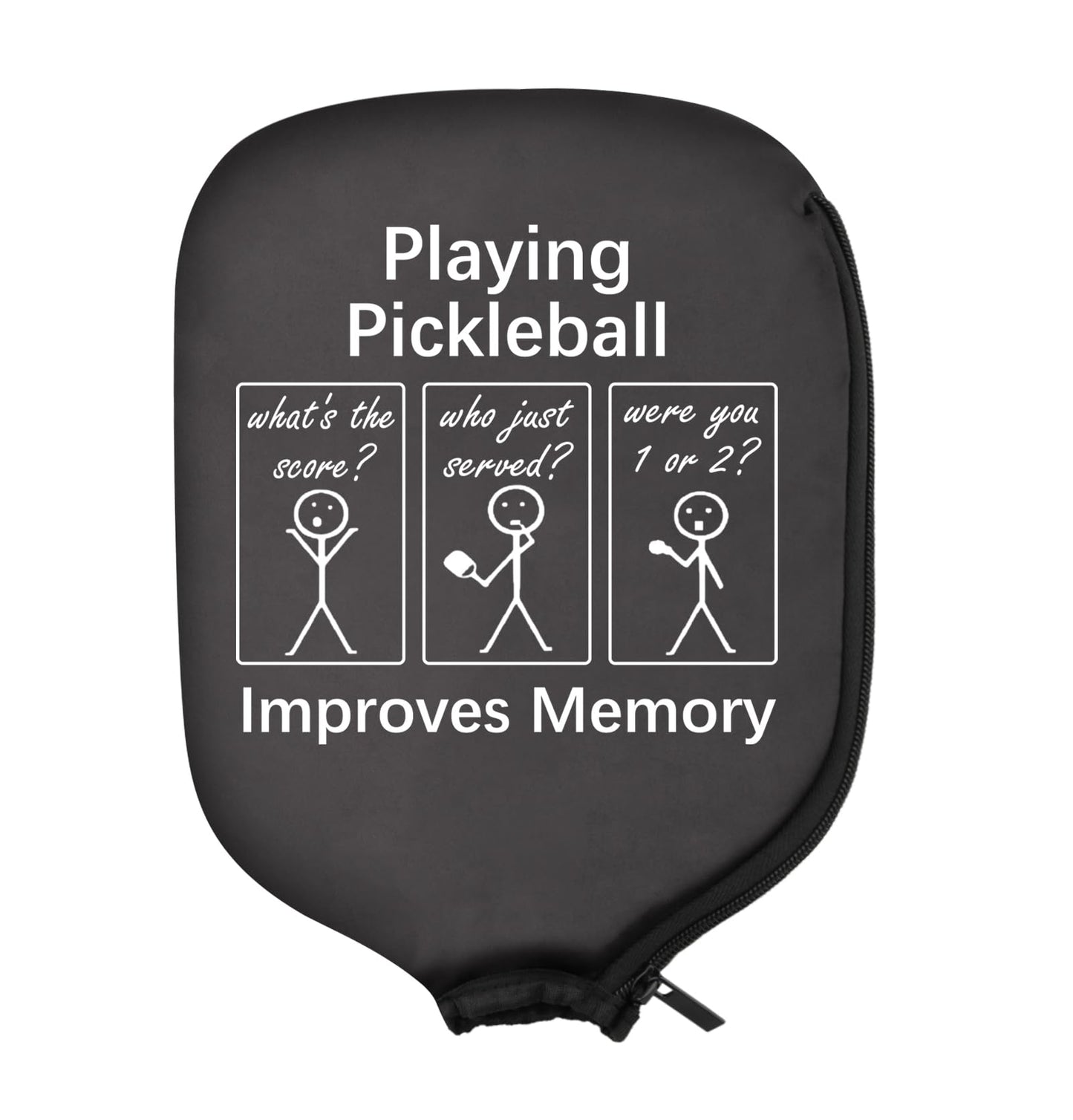 PWHAOO 2PC Funny Pickleball Paddle Pouch Gift Pickleball Paddle Protector Impeccable Gift For Pickleball Players & Fans (Playing Pickleball Paddle)