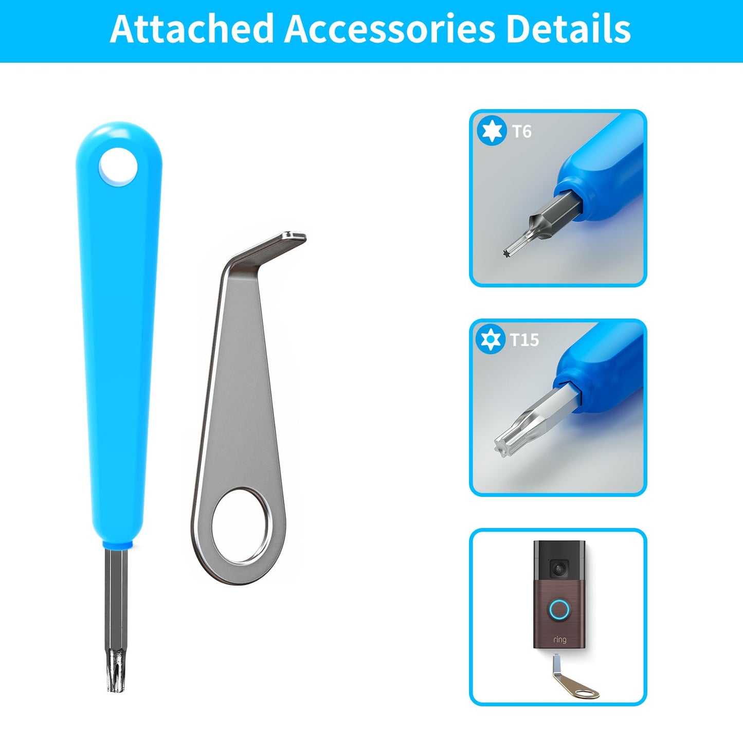 Ring Doorbell Vinyl Siding Mount, Adjustable 30 to 55 Angle Doorbell Mount Compatible with Ring Video Doorbell, Doorbell Camera Holder Bracket Wedge for Apartment, offices