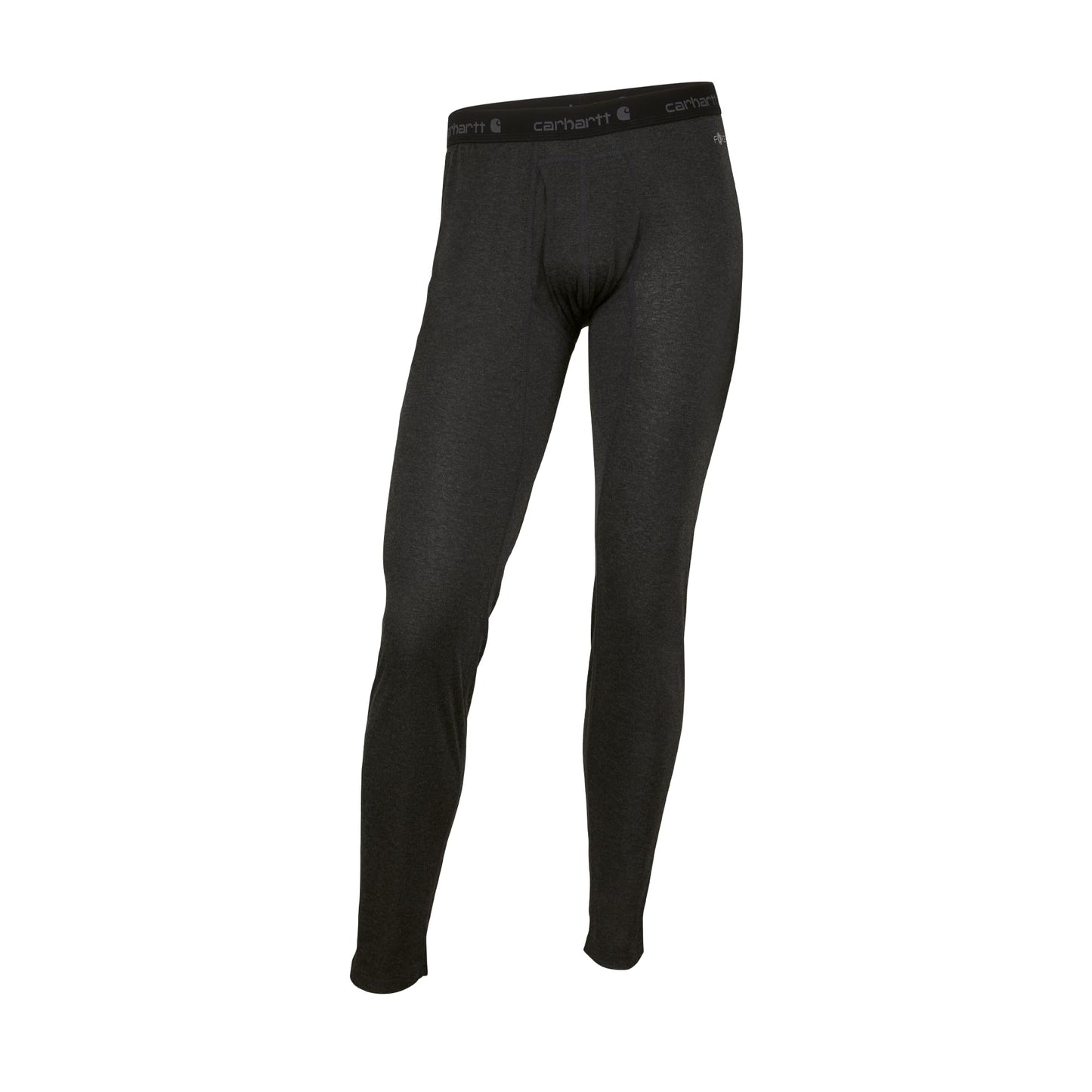 Carhartt Men's Force Midweight Stretch Base Layer Pant, Black Heather, Medium