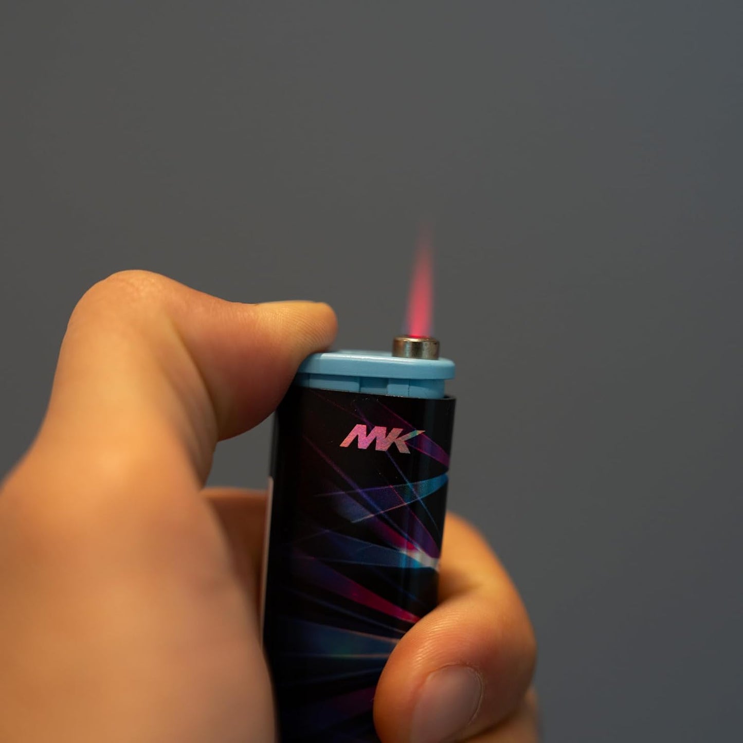 MK Windproof Jet Flame Lighters - 5PCS Striking Design for Candles, Camping & Outdoor Use | Butane Refillable