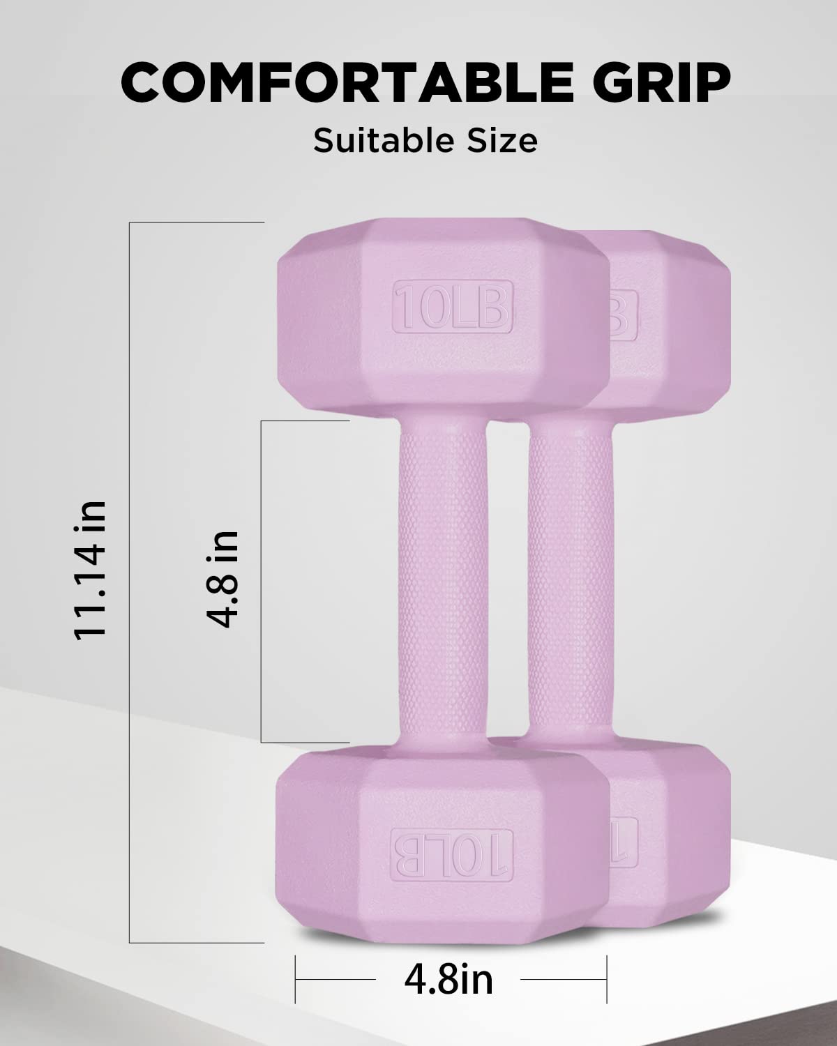ZTTENLLY Dumbbell Sets - 5 lb Dumbbells Pair Hand Weights Set of 2 - Easy Grip - Arm Weights for Men and Women, Home Gym Exercise Equipment for Workouts Fitness Strength Training