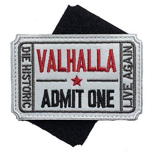 Ticket to Valhalla Tactical Morale Patch - Black & White