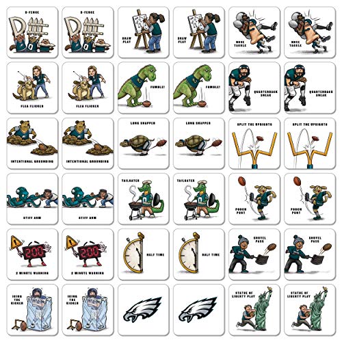 NFL Memory Match Game - Philadelphia Eagles Team Artwork