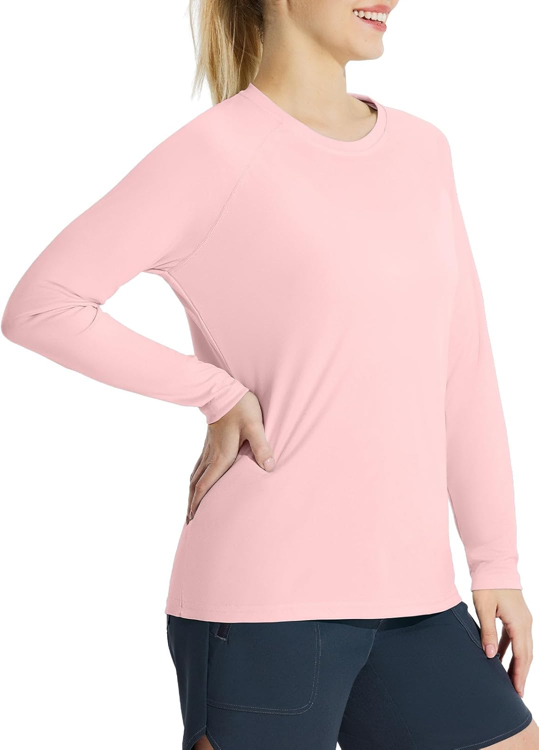 Baleaf Women's Long Sleeve UPF 50+ Sun Shirt - Lightweight UV Protection Rash Guard for Hiking