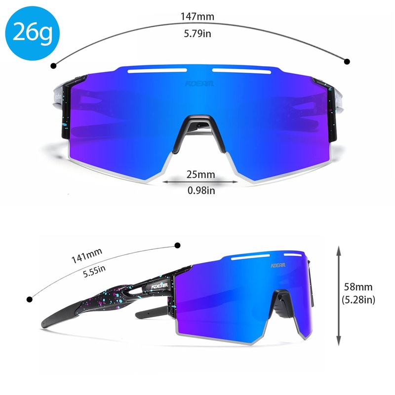 Sports Polarized Pit Vipers Sunglasses UV Protection for Youth, Men & Women, Ideal for Cycling Running Baseball Skiing & Softball (C16)
