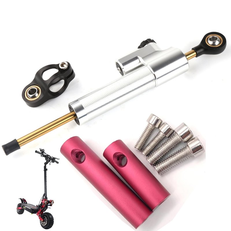V5 scooter steering damper bracket Mounting Bracket Kit,V5 Electric Scooter Shock Absorber Scooter Steering Damper bracket electric scooter accessories damper mount (Red Bracket)