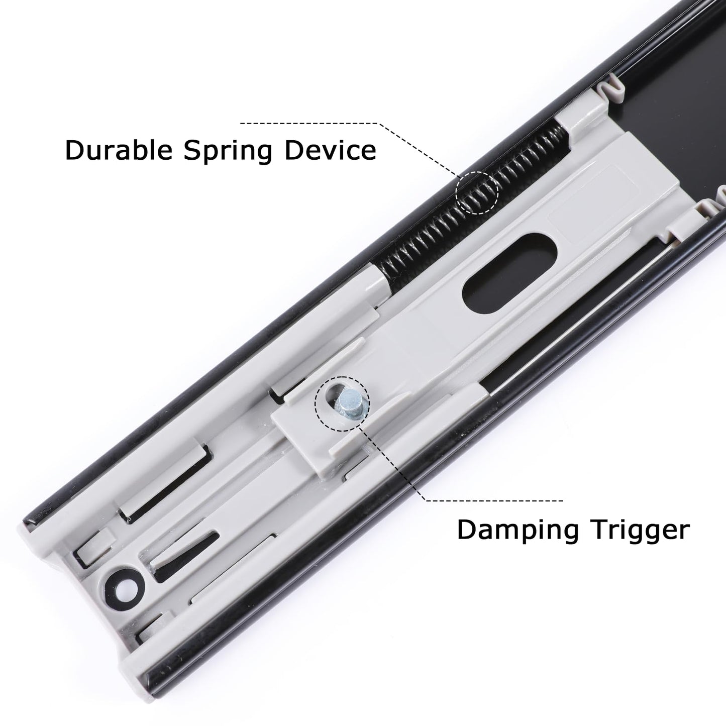 VAPSINT 10 Pairs 18 Inch Soft Close Drawer Slides Ball Bearing Full Extension Side Mount Drawer Rails, Kitchen Cabinet Rails 100lb Capacity