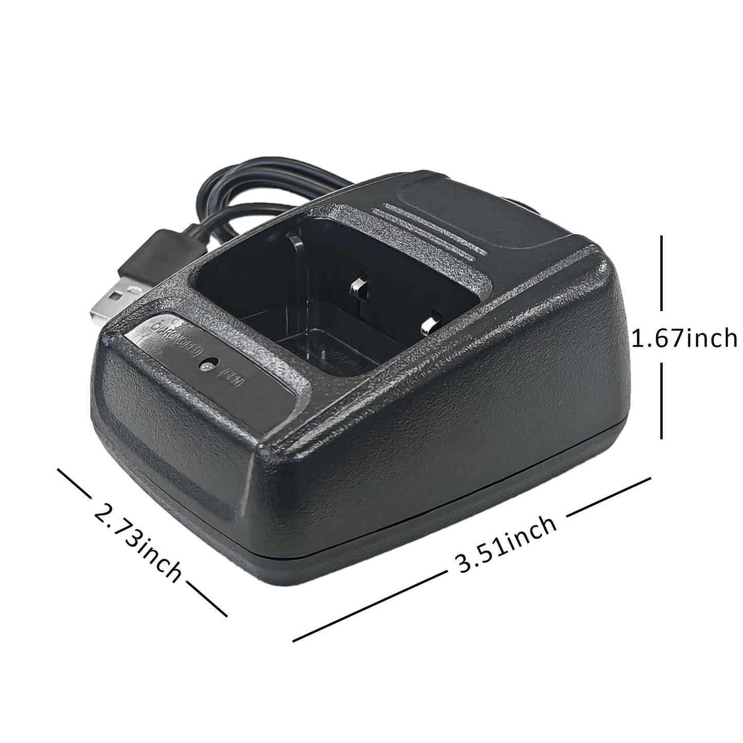 BAOFENG 2 Pack BF-888S Charger USB Plug Adapter Replacemeny for BF-777S Walkie Talkie for Adult Two Way Radio Charger Dock with Indicator Accessories, Black