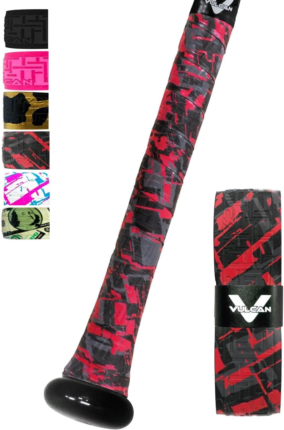 Vulcan Bat Grip - 0.50mm, 1.00mm, 1.75mm | Enhanced Comfort & Control | Multiple Colors Available