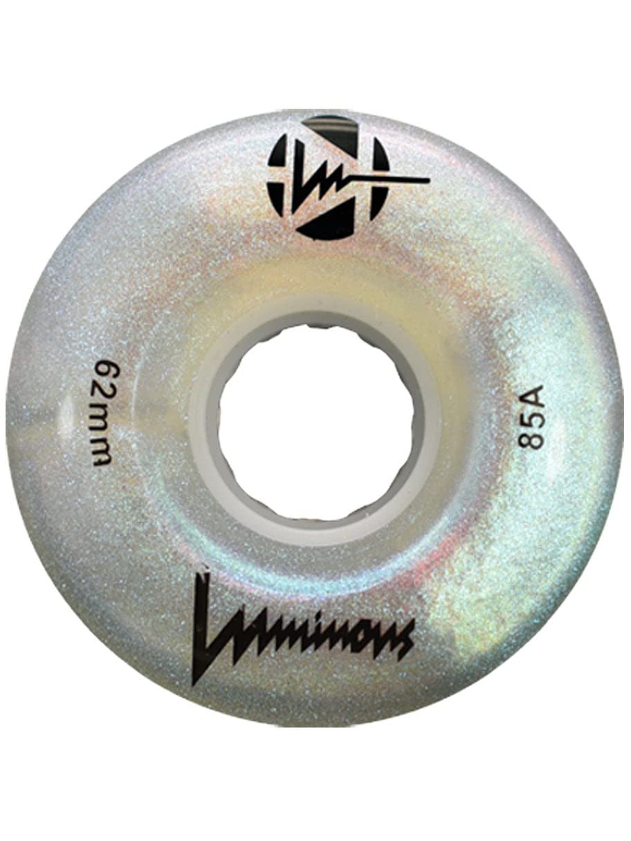 Luminous LED Quad Wheels White Pearl 62mm 4pack
