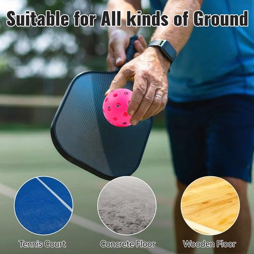 Fizzazzle Pickleball Balls 12 Pack, 40 Holes Outdoor Pickleball Balls, USAPA Standard, High Bounce & Durable, Championship Grade, Pink