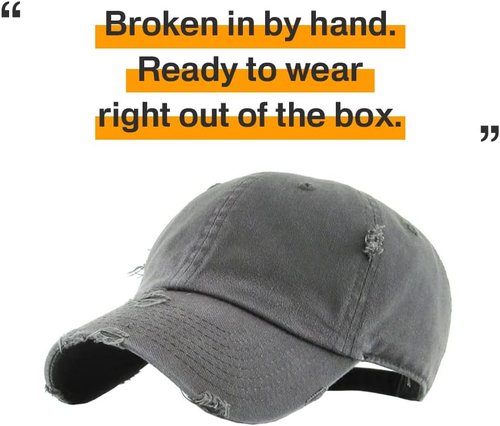 KBETHOS Vintage Washed Distressed Cotton Dad Hat - Adjustable Unisex Baseball Cap | Stylish Headwear
