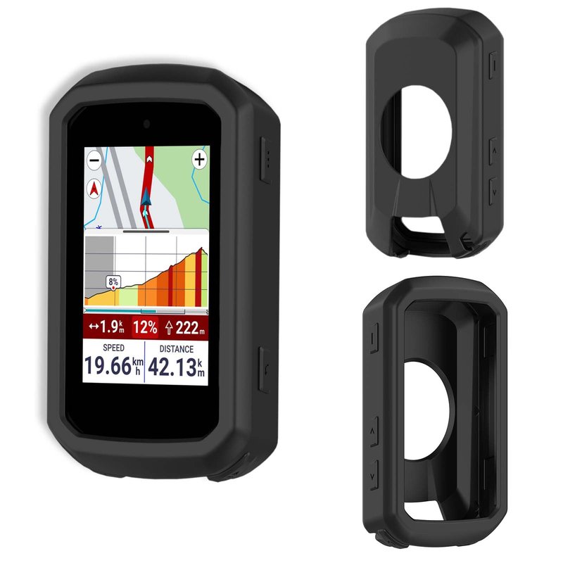 Case for Garmin Edge 850,NOUKAJU Silicone Protective Case,Drop-Proof,Scratch-Proof,Shock-Proof,Protective Cover for Garmin Edge 850 Cycling Computer(Black)