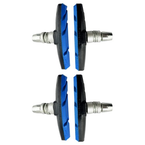 Road Passion Bike Brake Pads Set Replacement for Alritz Road Mountain Bicycle V-Brake Blocks Shoes with Hex Nut and Shims, 69mm, 2 Pairs of Blue