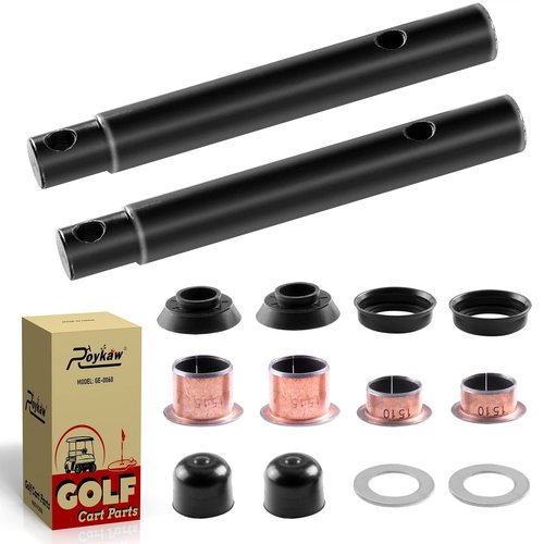 Roykaw Kingpin and Bushing Kit Compatible with Yamaha G2/G8/G9/G11/G14/G16/G19/G20 Gas & Electric Golf Cart Replaces #J55-F3516-00 90384-15826 90201-156J2 J38-23527-00