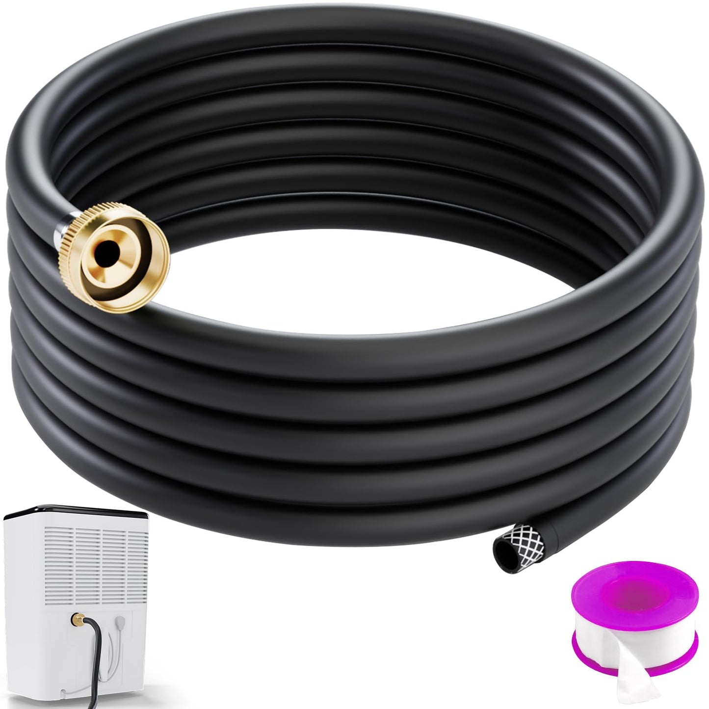 5FT Dehumidifier Drain Hose 3/4" FHT,Leakproof Dehumidifier Hose with Rustproof Durable Connector,Thickened drain hose for dehumidifier indoor,Perfectly Compatible with Most Brands of Dehumidifiers