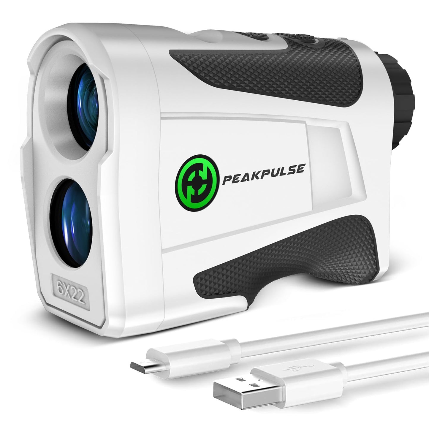 PEAKPULSE 1200 Yds Golf Rangefinder Easy to Clean Slope Magnet Rechargeable 6X Magnification Distance Range Finders Flag Pin Locked Vibration Golfer Gifts Accessories