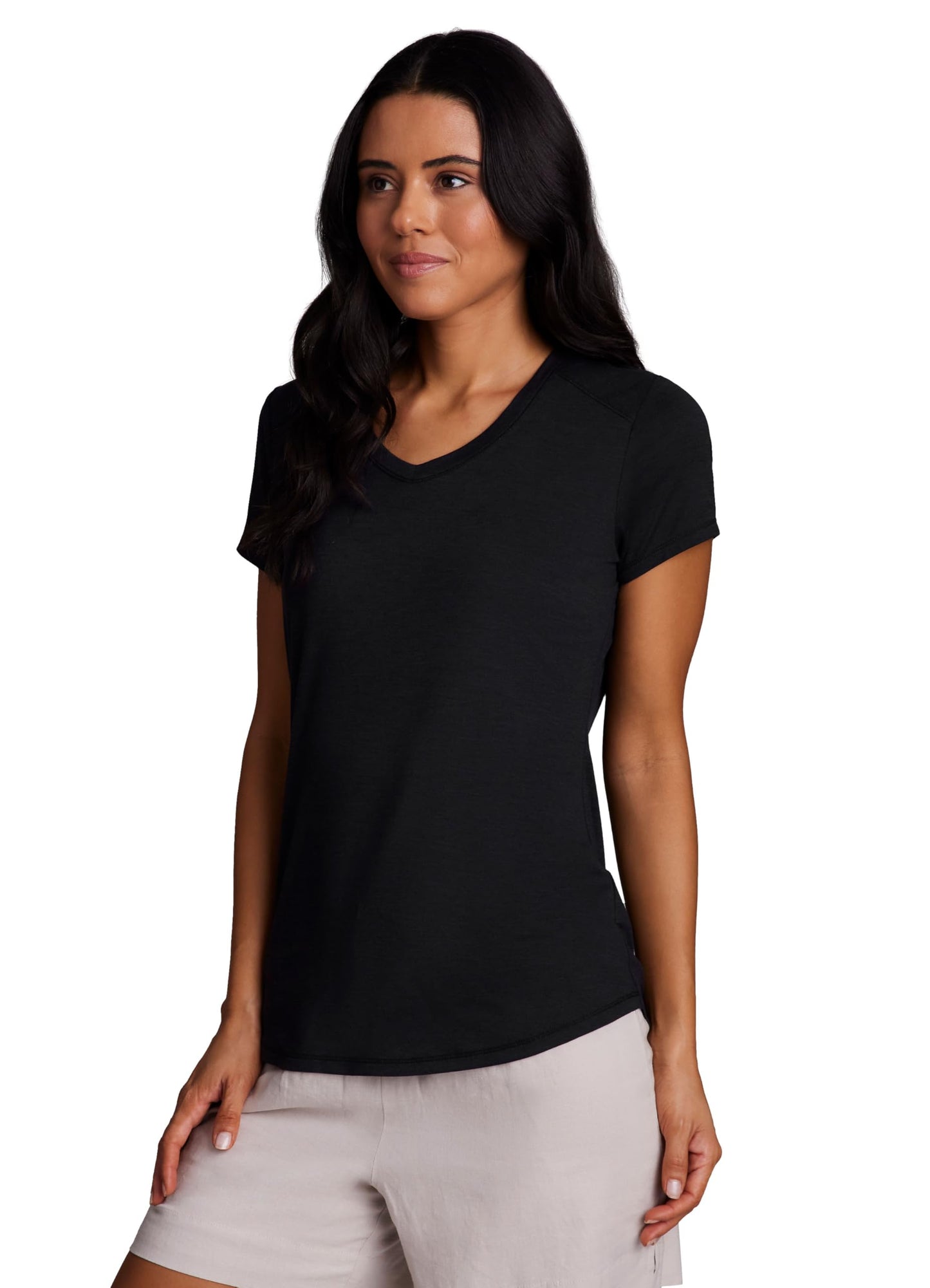 RBX Active Running Shirt for Women, Buttery Soft Lightweight Space Dye V-Neck T-Shirt Mystical Purple M