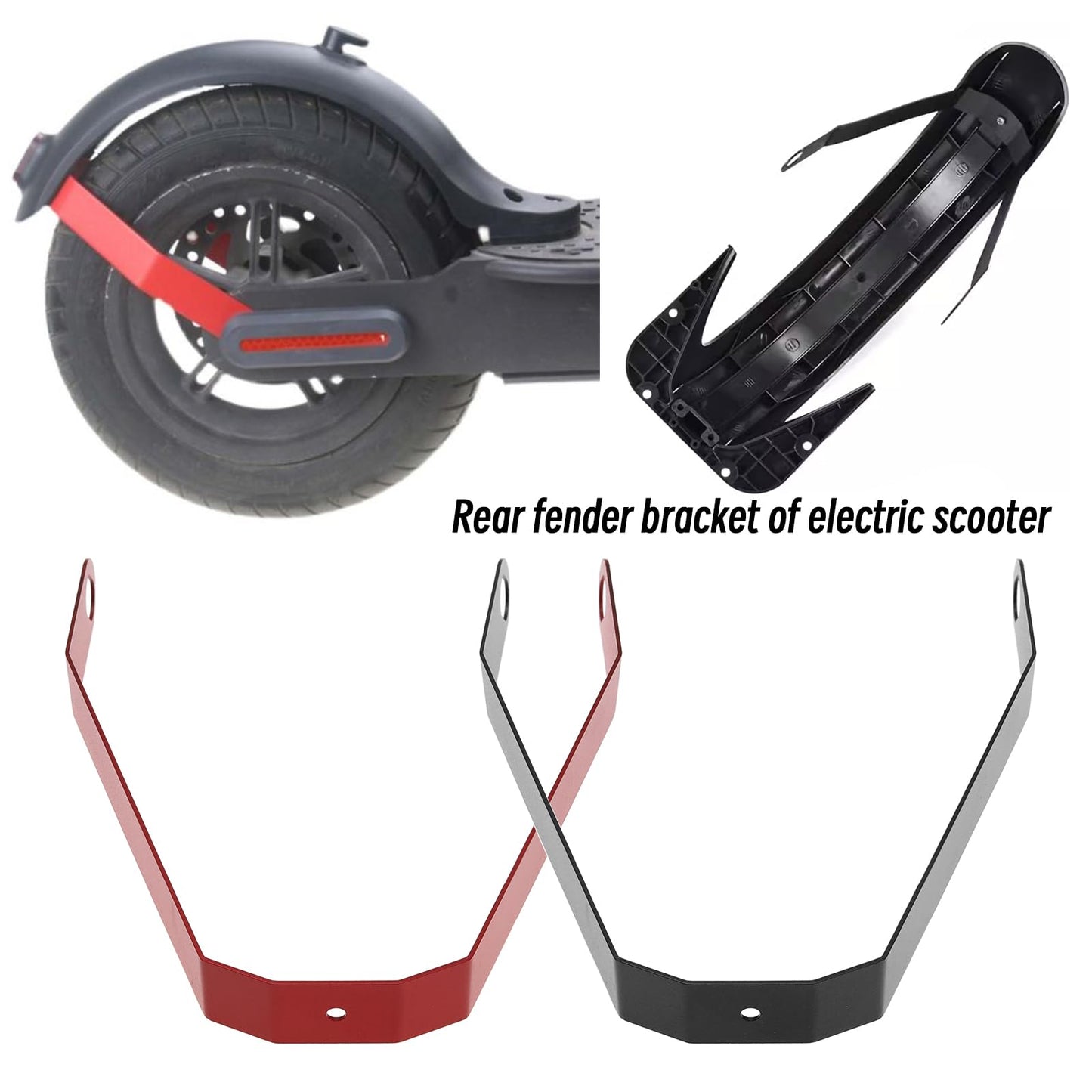 2Pcs Rear Fender Bracket with Screws Compatible with Ninebot Max G30 Electric Scooter Rear Fender Bracket Electric Scooter Rear Mudguard Support