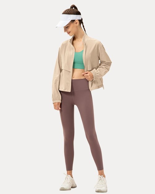 Locachy Women's Lightweight Athletic Jacket - Zip Up, Windproof, Sun Protection | Ideal for Outdoor Workouts