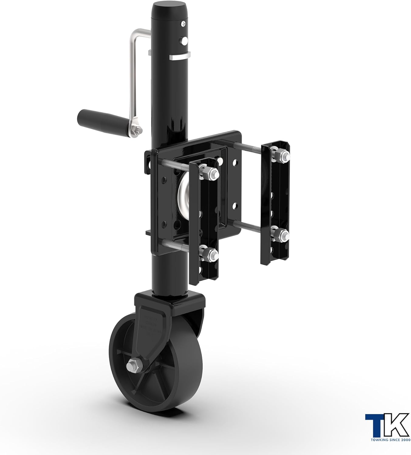 Trailer Jack 1200 lbs by [Brand Name] - 10" Lift with Wheel | Bolt-On Tongue Jack for RVs, Boats, Trailers