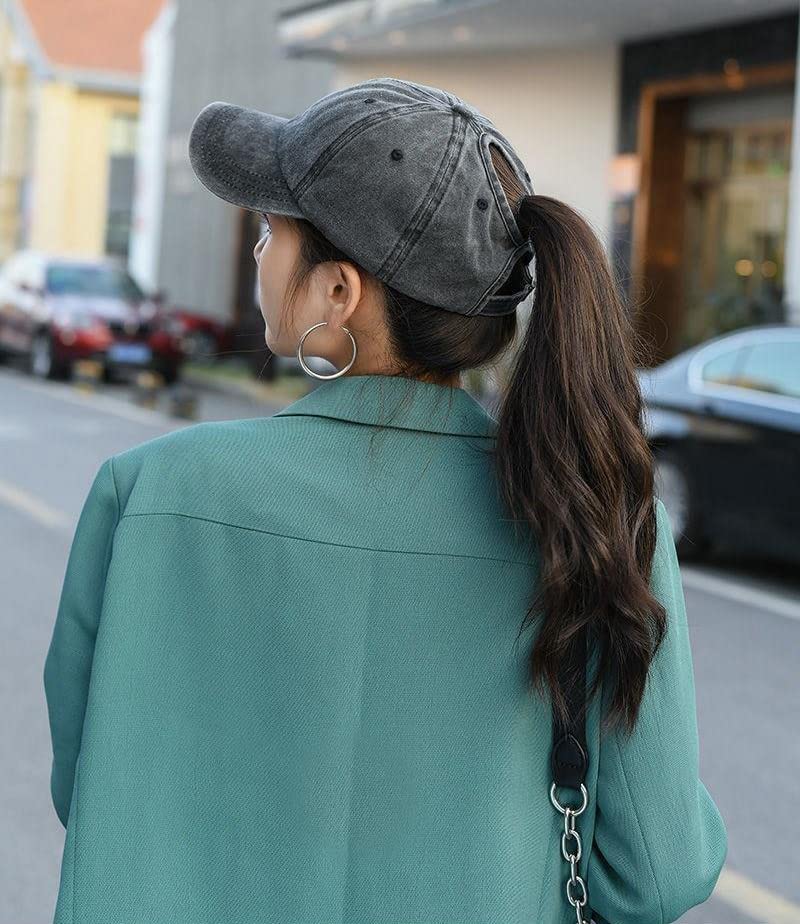 LOKIDVE Home Girl Baseball Cap Washed Cotton Distressed Ponytail Hat for Real Estate Agent - Hustle