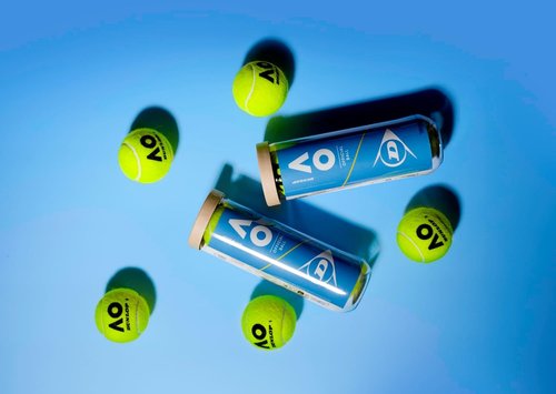 Dunlop Sports Australian Open AO Extra Duty Tennis Balls - Case of 24 cans (72 Balls)