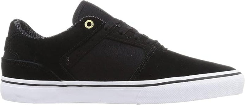 Emerica Mens Skate Shoe, Black/Gold/White, 5