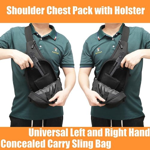 CCW Sling Bag - Concealed Carry Chest Gun Bag for Men & Women | EDC Crossbody Shoulder Bag with Holster