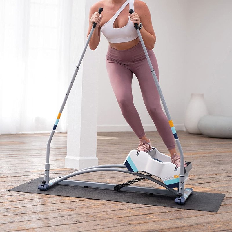 Aeroski Fitness Mat - Lightweight, Multi-Surface, Anti-Slip Exercise Equipment Mat Protects Your Floors and Machines
