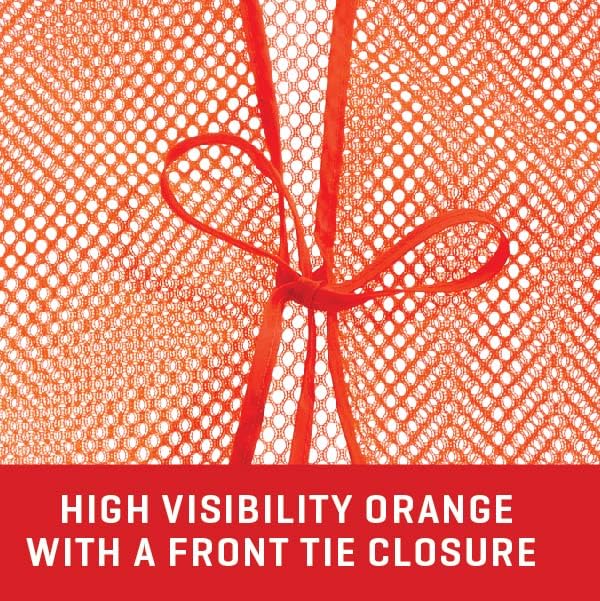 High-Visibility Blaze Orange Mesh Hunting Vest - One Size
