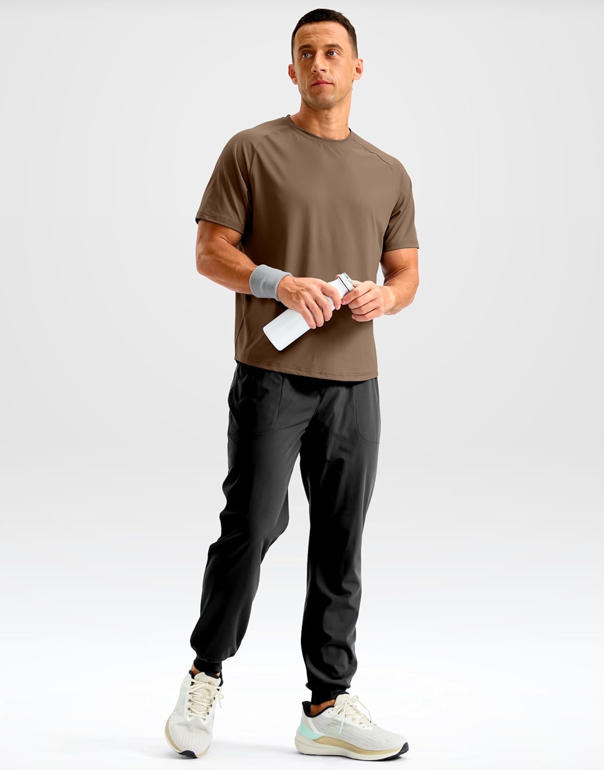 Soothfeel Men's Quick-Dry Athletic Running Shirts - Short Sleeve Moisture-Wicking Gym Tees