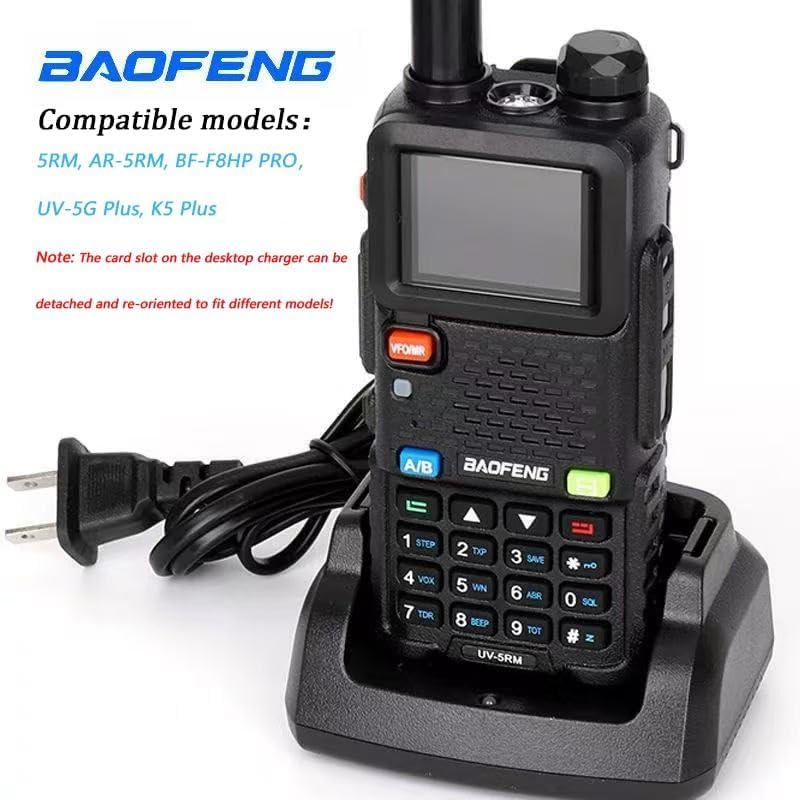 Desktop Charger Base for BAOFENG 5RM, AR-5RM, UV-5G Plus