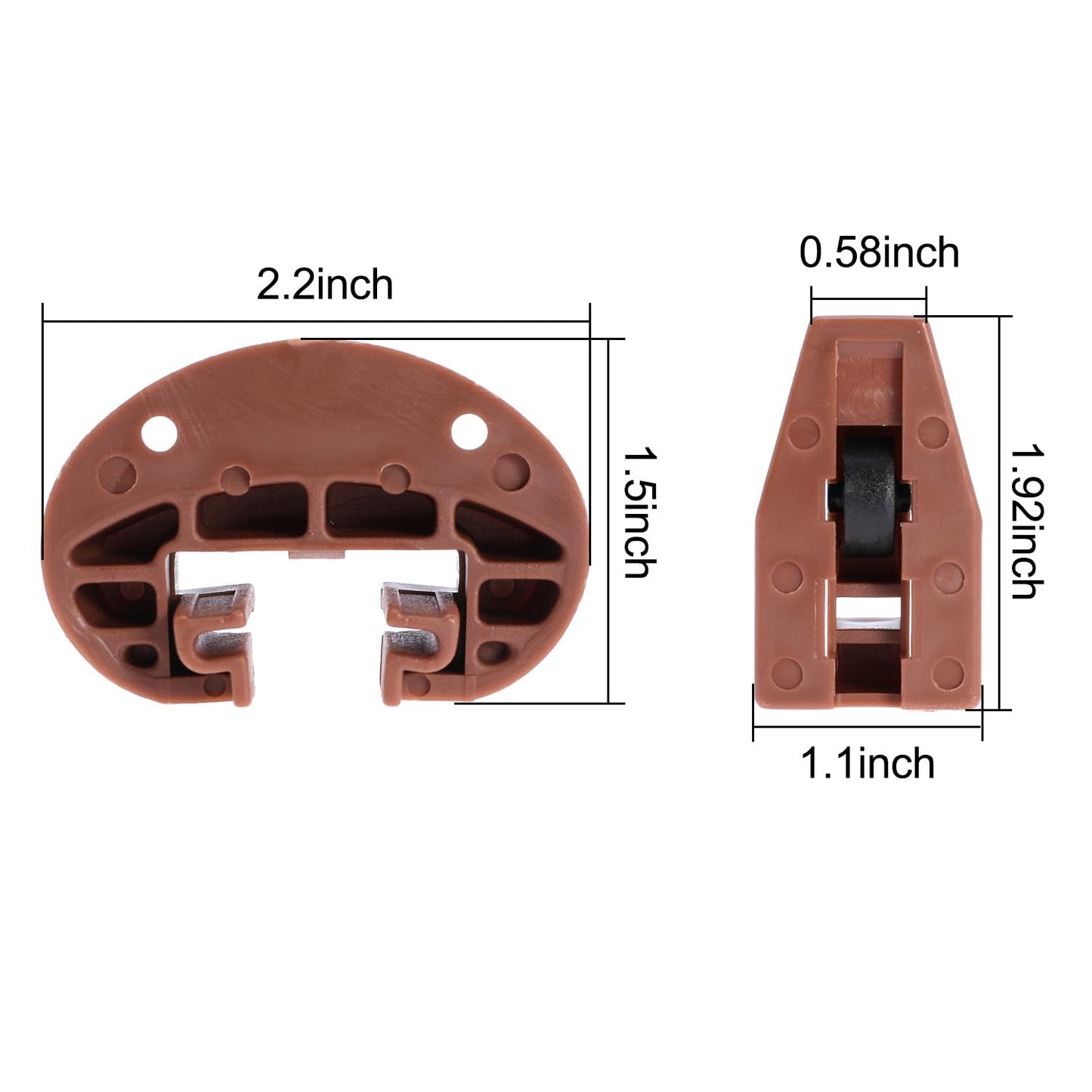 10PCS Drawer Slide Track Guide Glide for kenlin for Rite Trak 2 for Center Mount Drawer for Dressers, for Hutches and for Nightstand Drawer